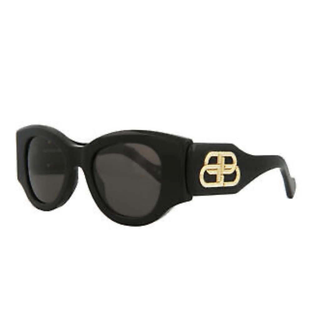 BALENCIAGA WOMENS ROUND/OVAL BLACK BLACK GREY FASHION DESIGNER EYEWEAR